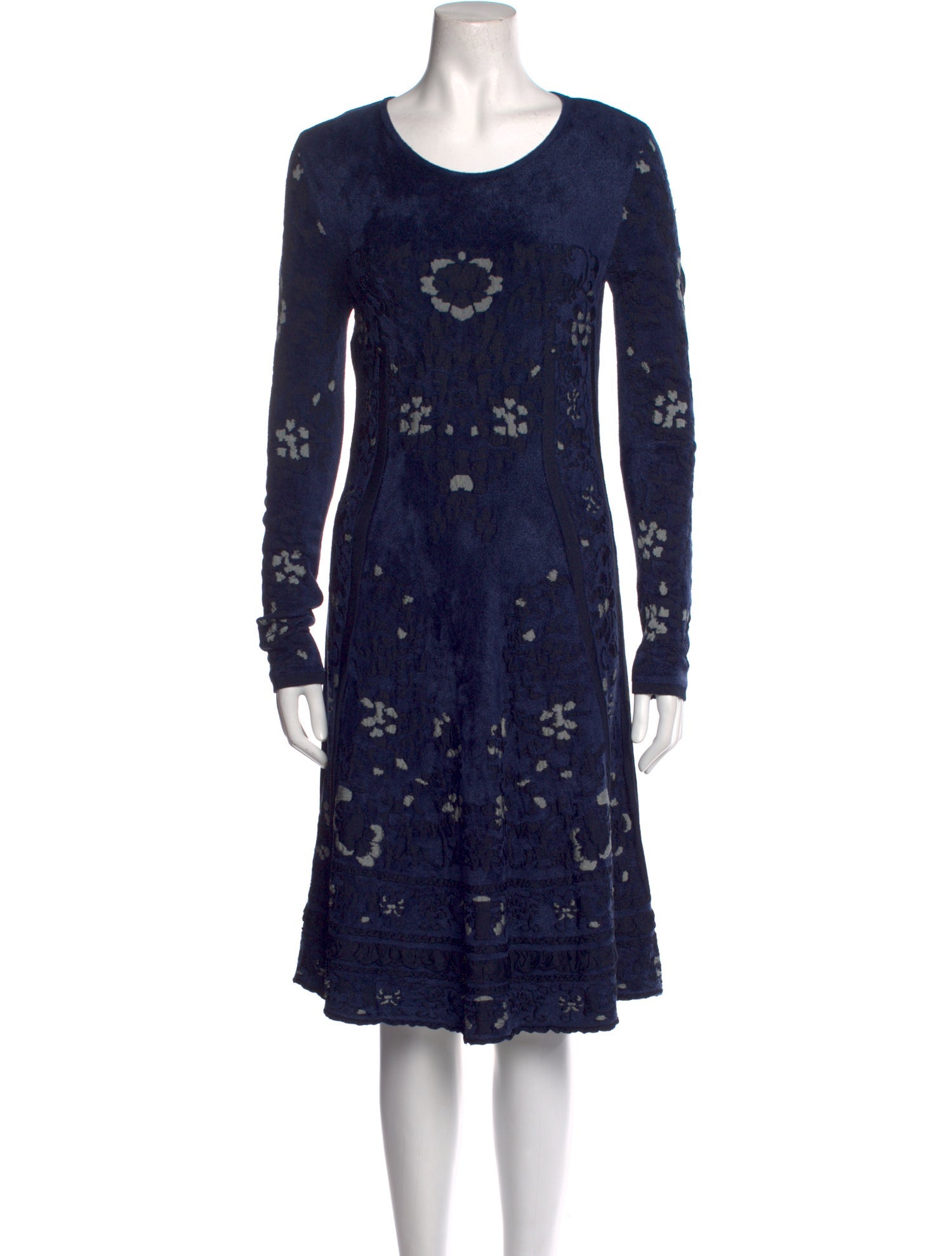 Alberta Ferretti Velour Knee-Length Dress w/ Tags