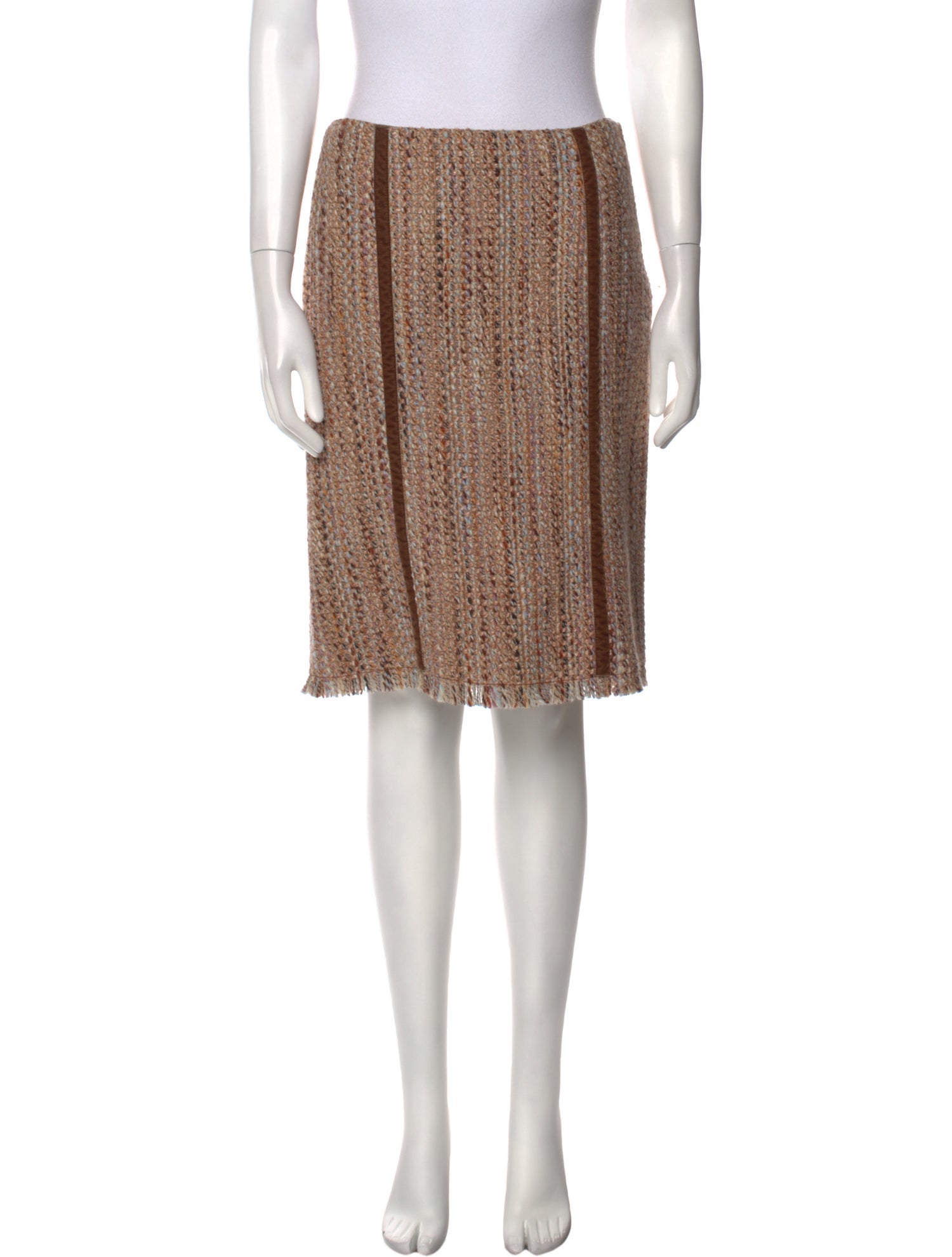 Alberta Ferretti Virgin Wool Knee-Length Skirt