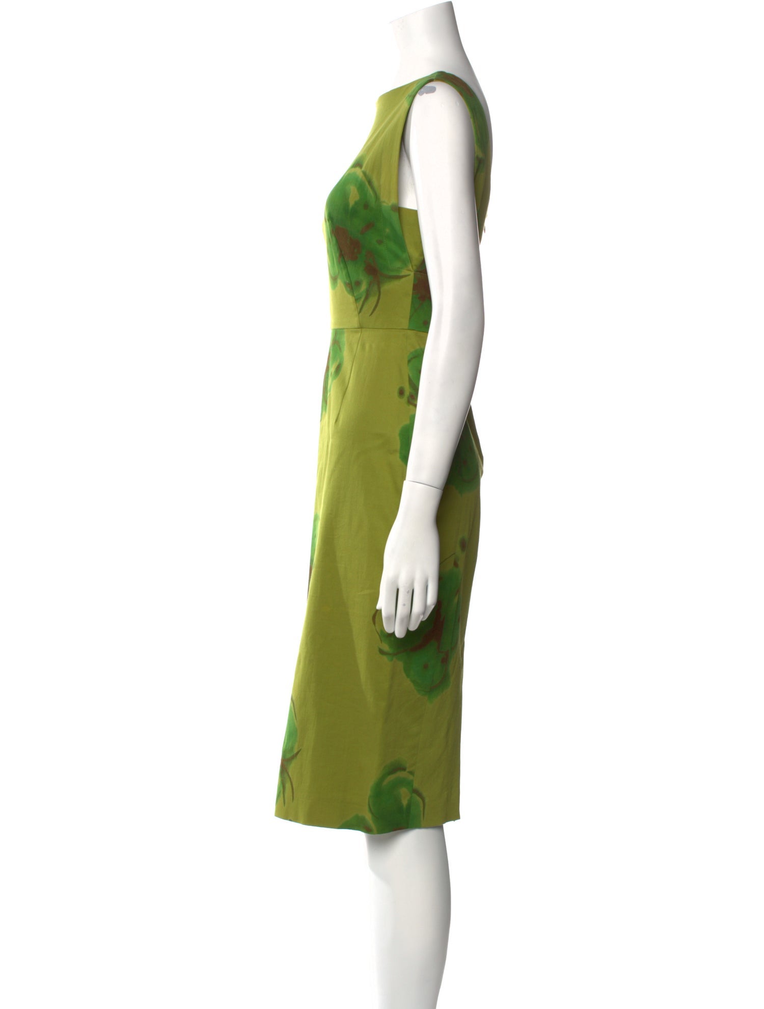 Alberta Ferretti Floral Print Midi Length Dress
