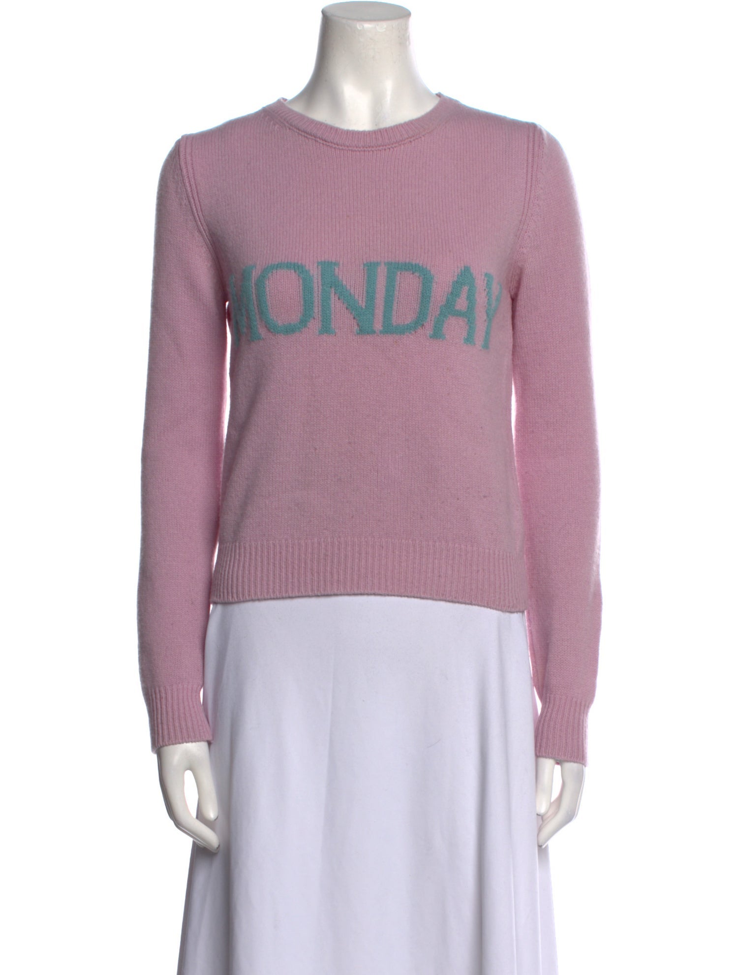 Alberta Ferretti Virgin Wool Graphic Print Sweater