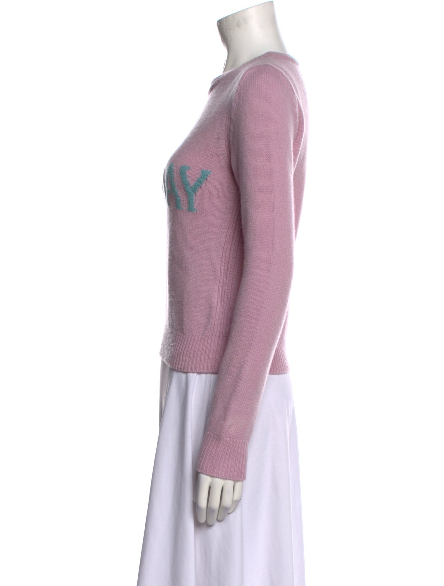 Alberta Ferretti Virgin Wool Graphic Print Sweater