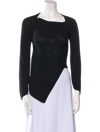 Alberta Ferretti Square Neckline Three-Quarter Sleeve Bodysuit