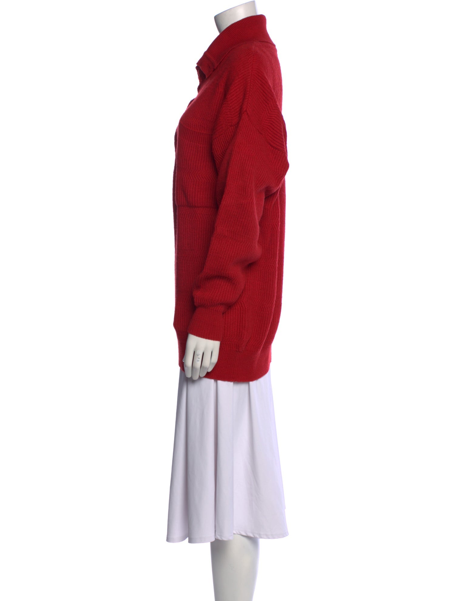 Alberta Ferretti Merino Wool Mock Neck Sweater