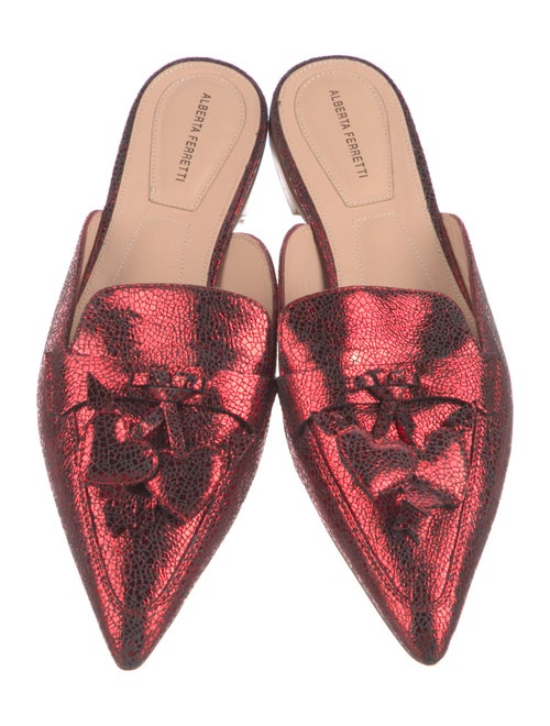 Alberta Ferretti Leather Mules