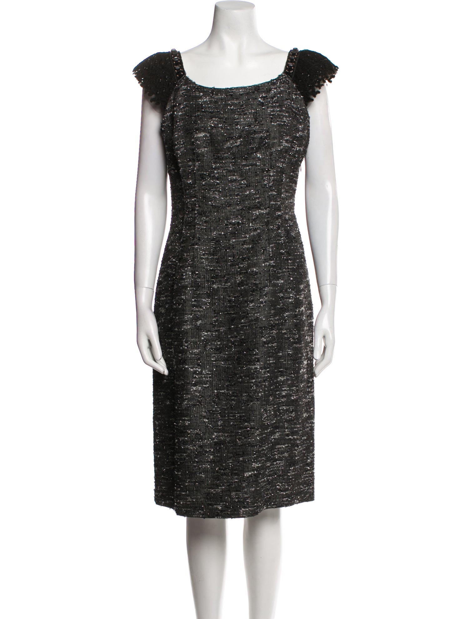 Alberta Ferretti Bateau Neckline Midi Length Dress