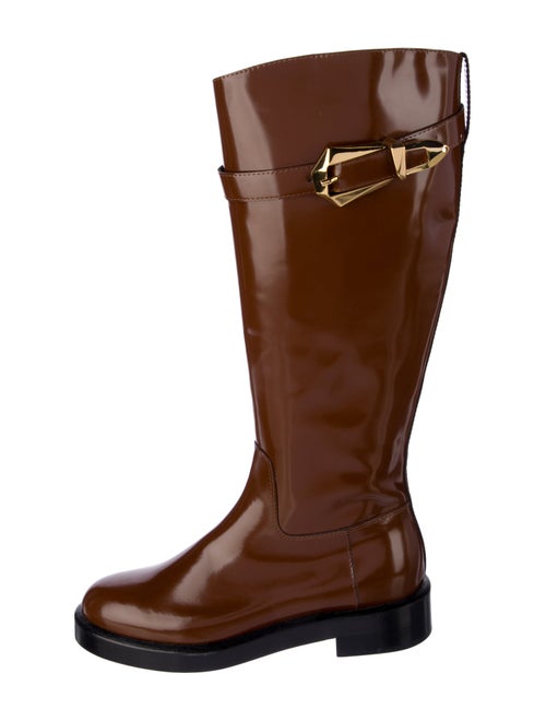 Alberta Ferretti Patent Leather Riding Boots