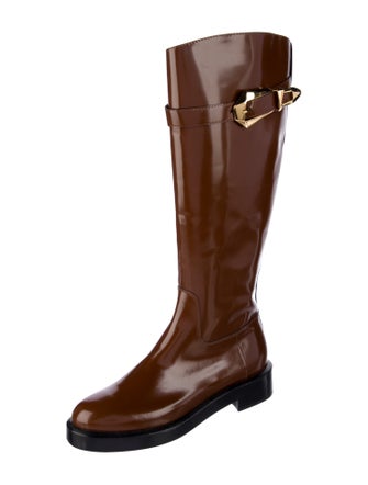 Alberta Ferretti Patent Leather Riding Boots