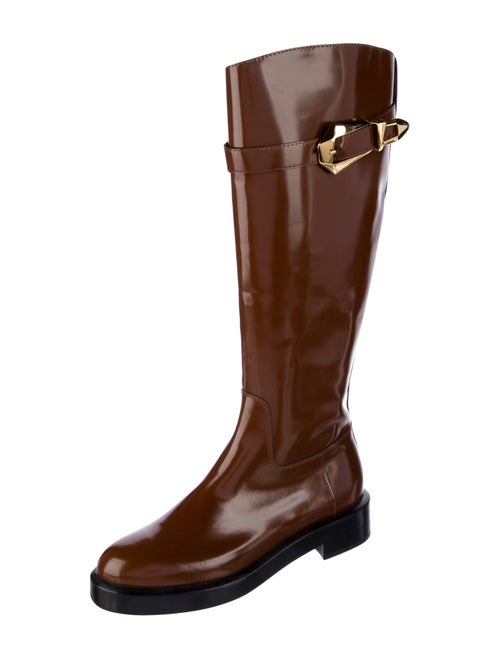 Alberta Ferretti Patent Leather Riding Boots