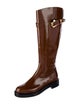 Alberta Ferretti Patent Leather Riding Boots