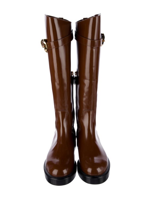 Alberta Ferretti Patent Leather Riding Boots