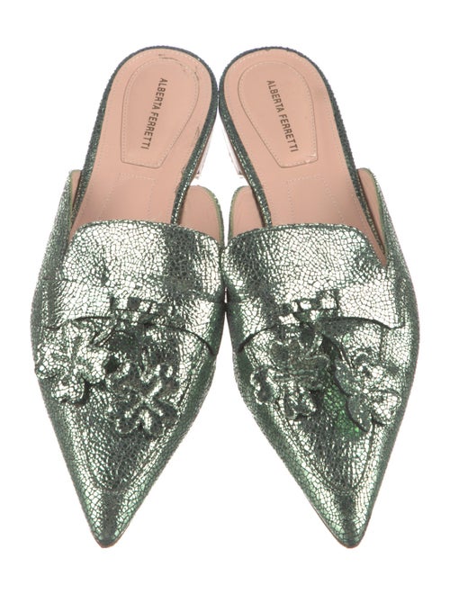 Alberta Ferretti Leather Mules