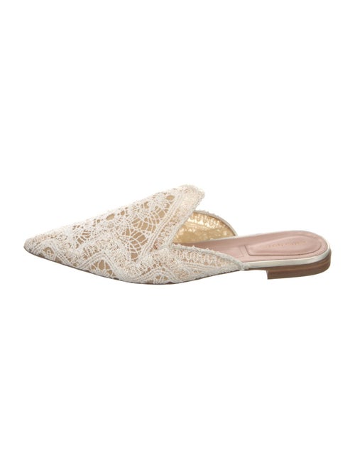 Alberta Ferretti Lace Pattern Lace Trim Embellishment Mules