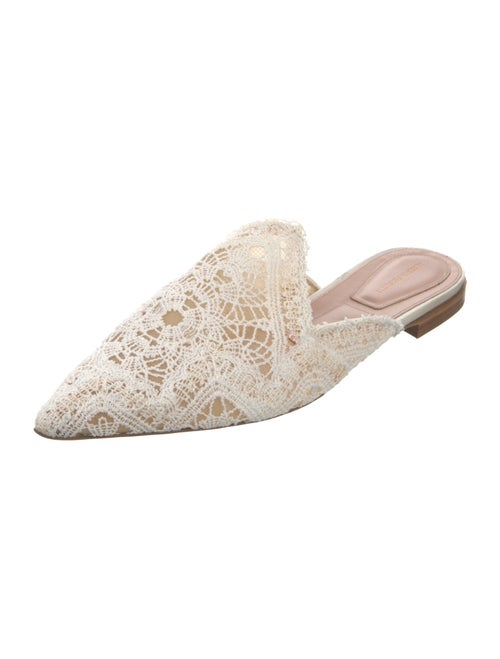 Alberta Ferretti Lace Pattern Lace Trim Embellishment Mules
