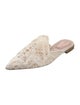 Alberta Ferretti Lace Pattern Lace Trim Embellishment Mules