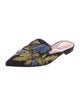 Alberta Ferretti Velvet Floral Print Mules