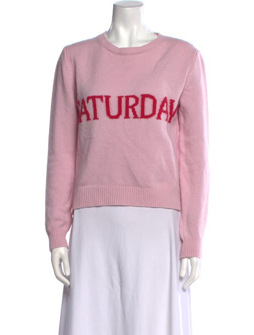 Alberta Ferretti Virgin Wool Graphic Print Sweater