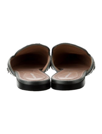 Alberta Ferretti Satin Sequin Embellishments Mules