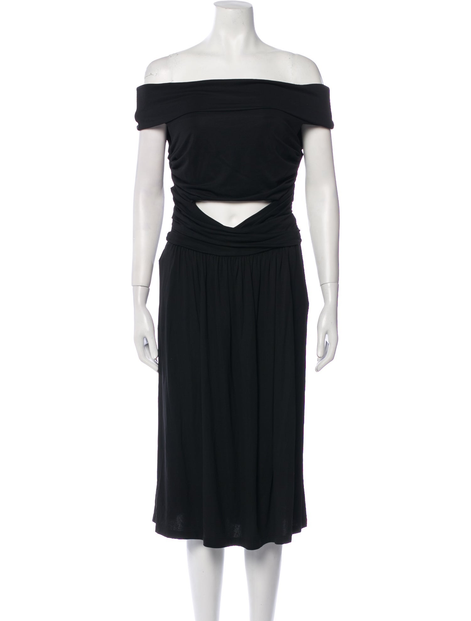 Alberta Ferretti Off-The-Shoulder Knee-Length Dress w/ Tags