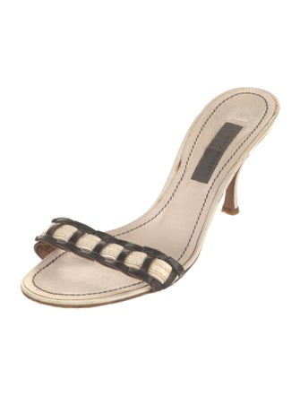 Alberta Ferretti Leather Slides