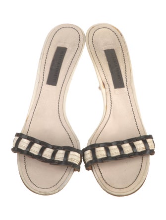 Alberta Ferretti Leather Slides