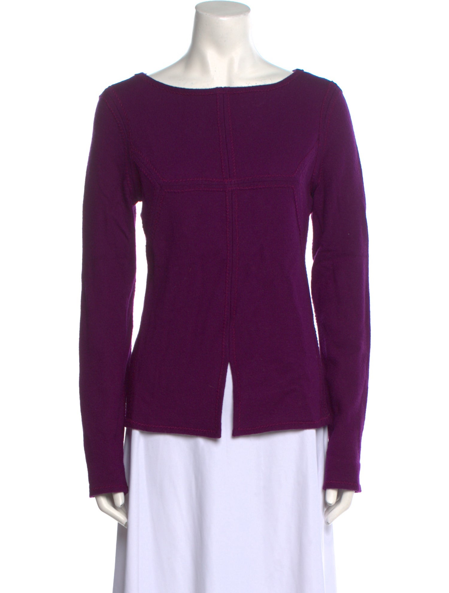 Alberta Ferretti Virgin Wool Scoop Neck Sweater