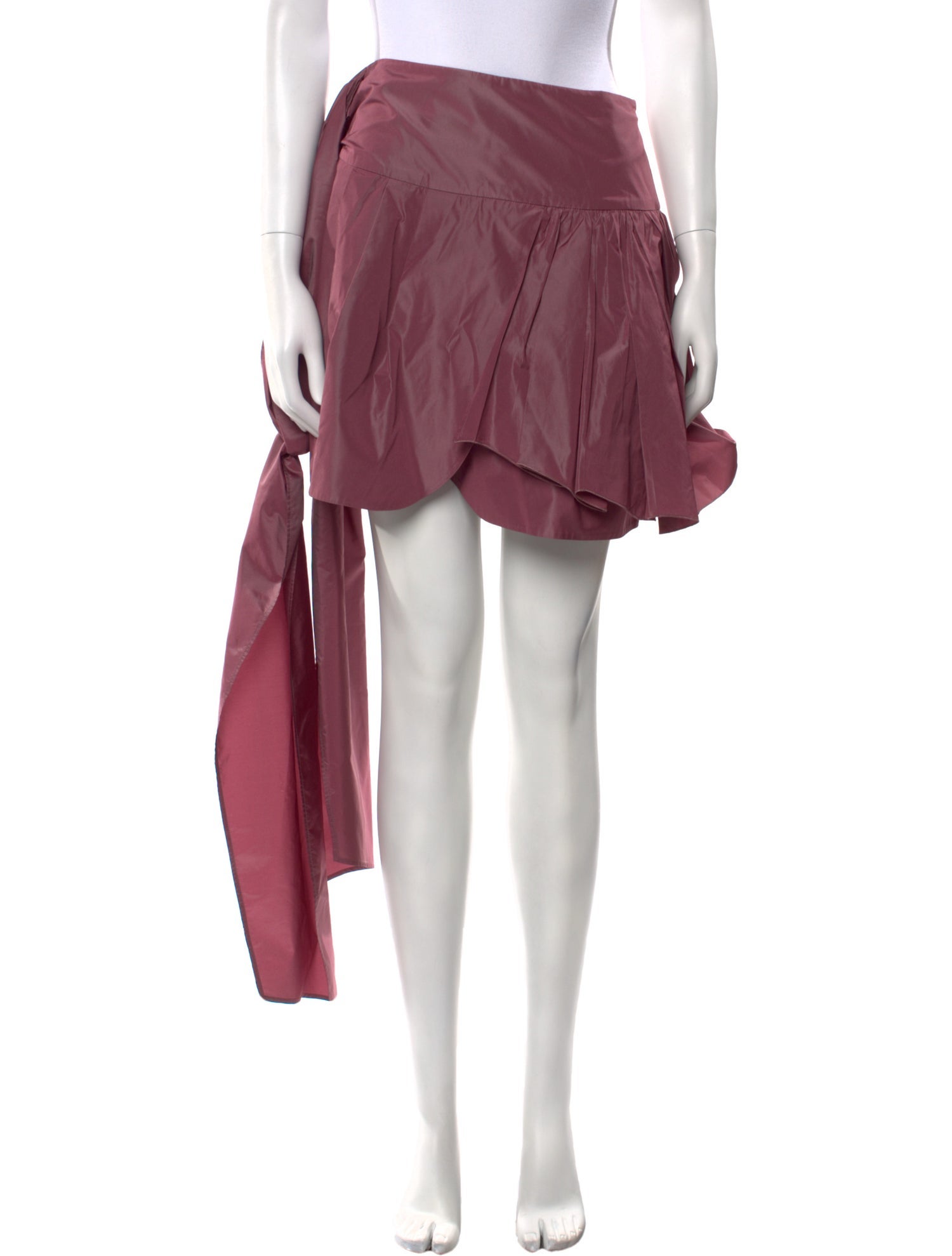 Alberta Ferretti Pleated Accents Mini Skirt