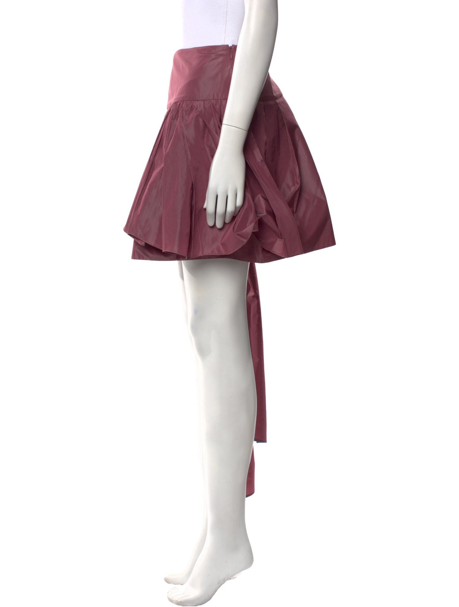 Alberta Ferretti Pleated Accents Mini Skirt