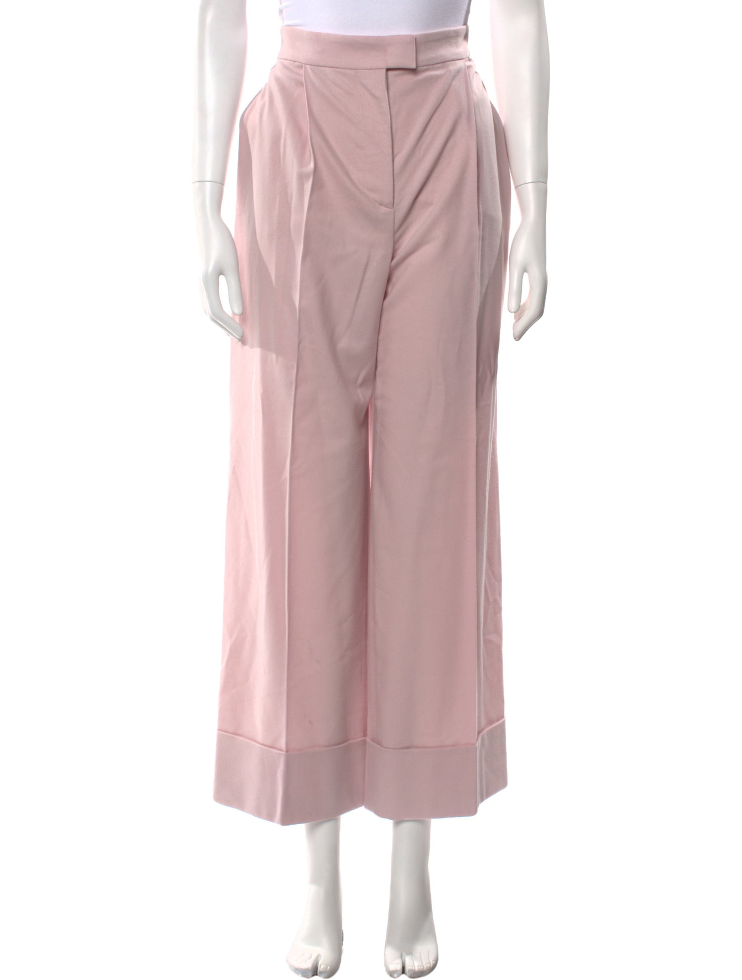 Alberta Ferretti Virgin Wool Wide Leg Pants