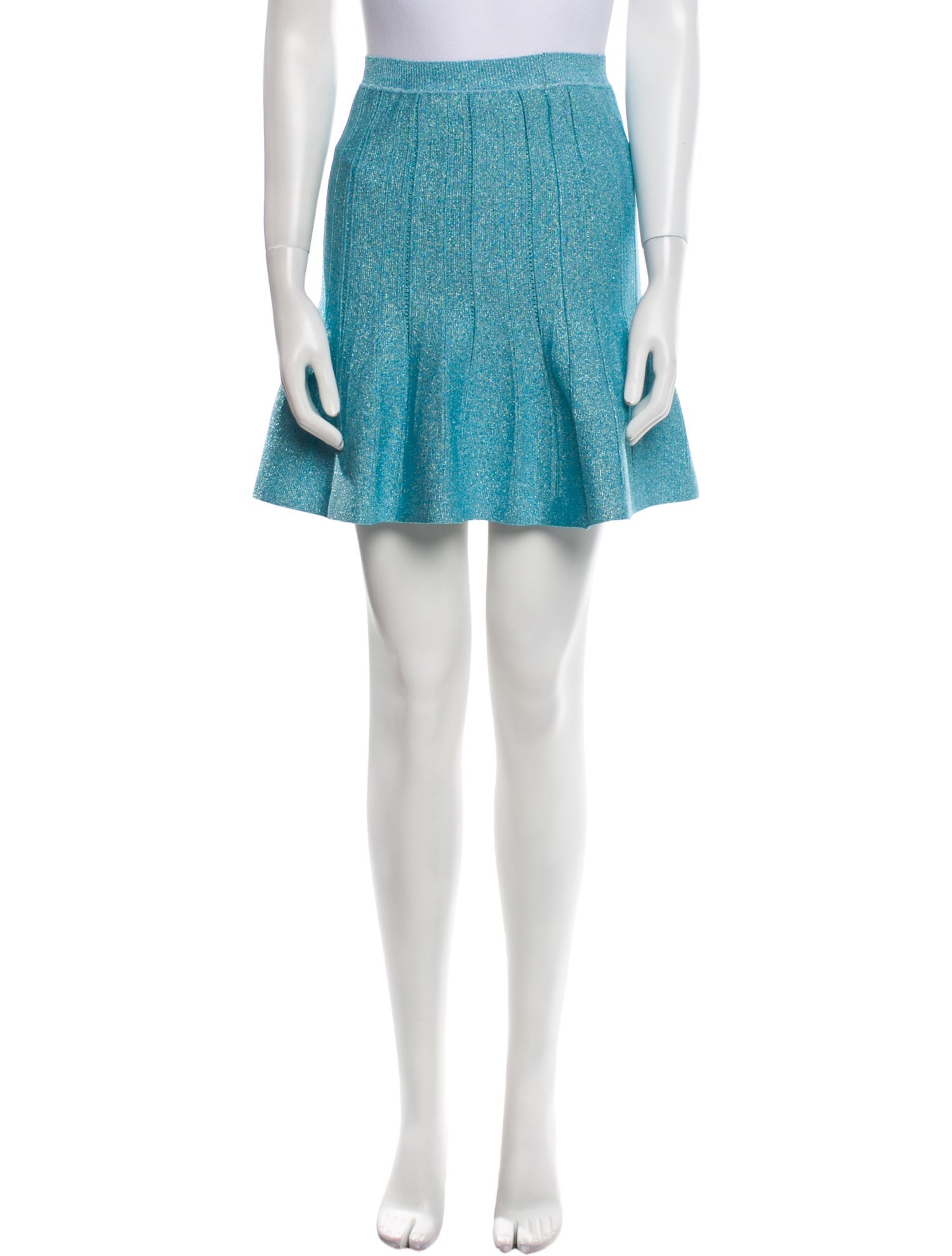 Alberta Ferretti Glitter Accents Mini Skirt