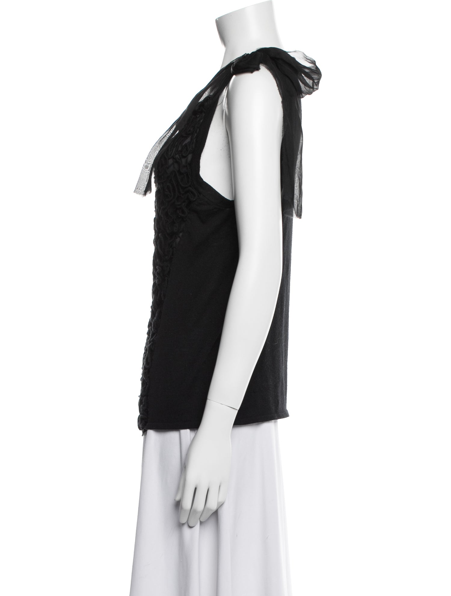 Alberta Ferretti Square Neckline Sleeveless Top