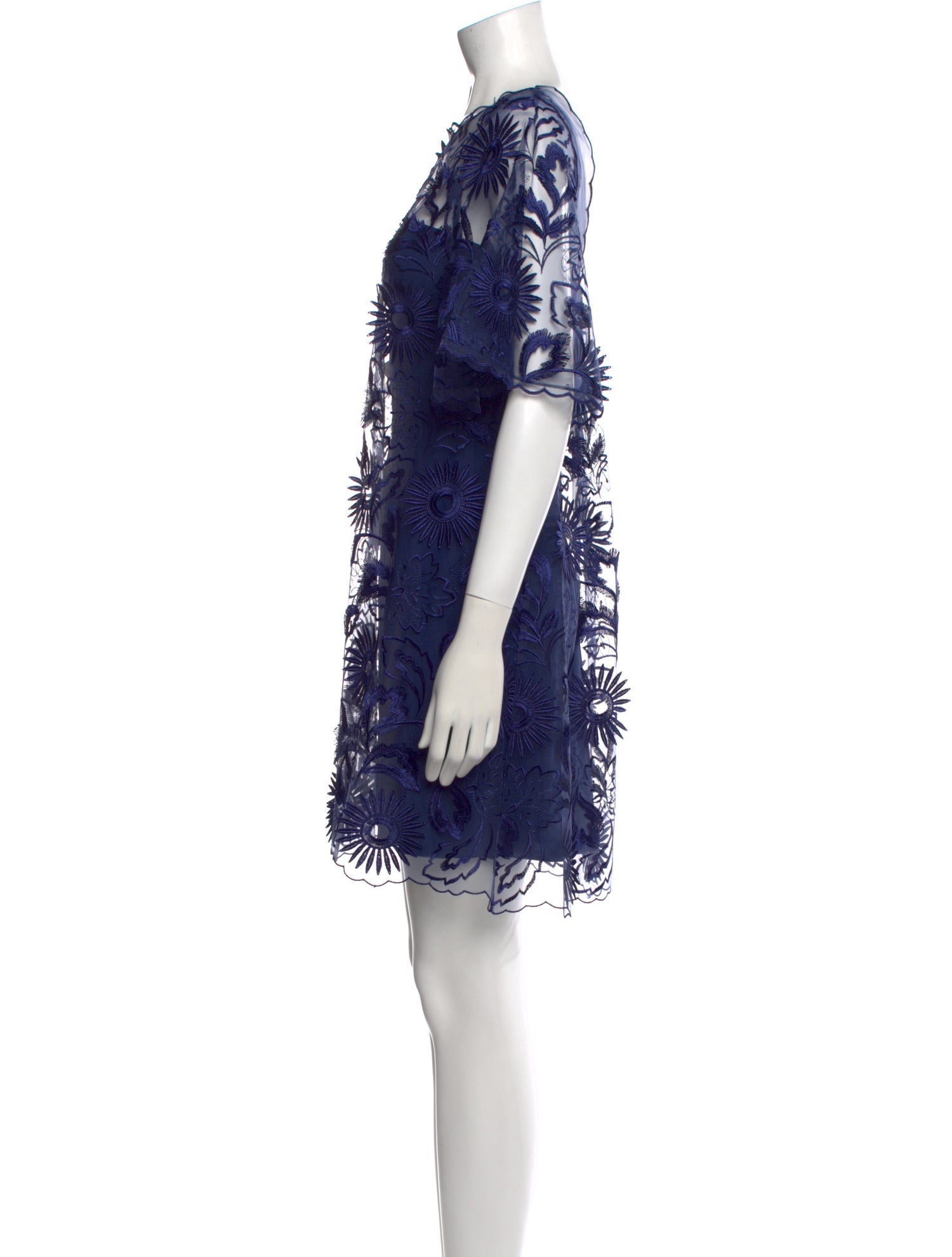 Alberta Ferretti Lace Pattern Mini Dress w/ Tags