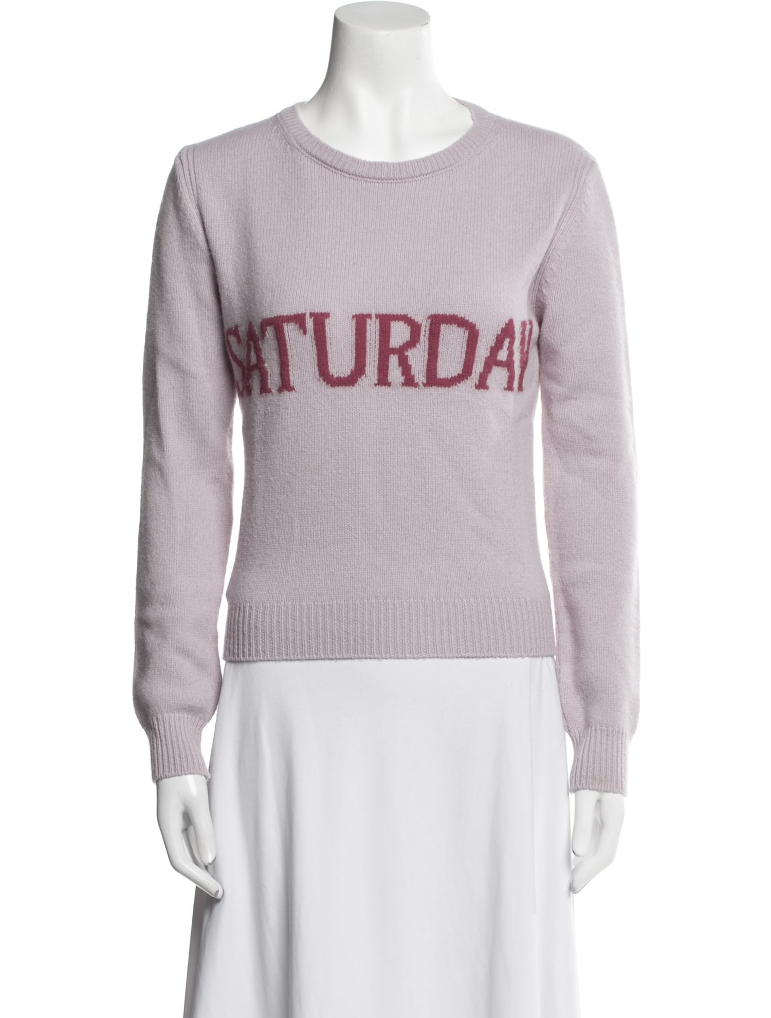 Alberta Ferretti Virgin Wool Graphic Print Sweater