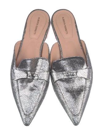 Alberta Ferretti Patent Leather Mules