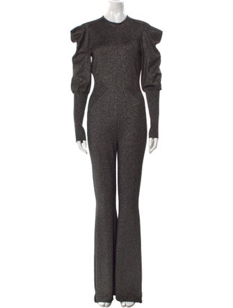Alberta Ferretti Crew Neck Jumpsuit