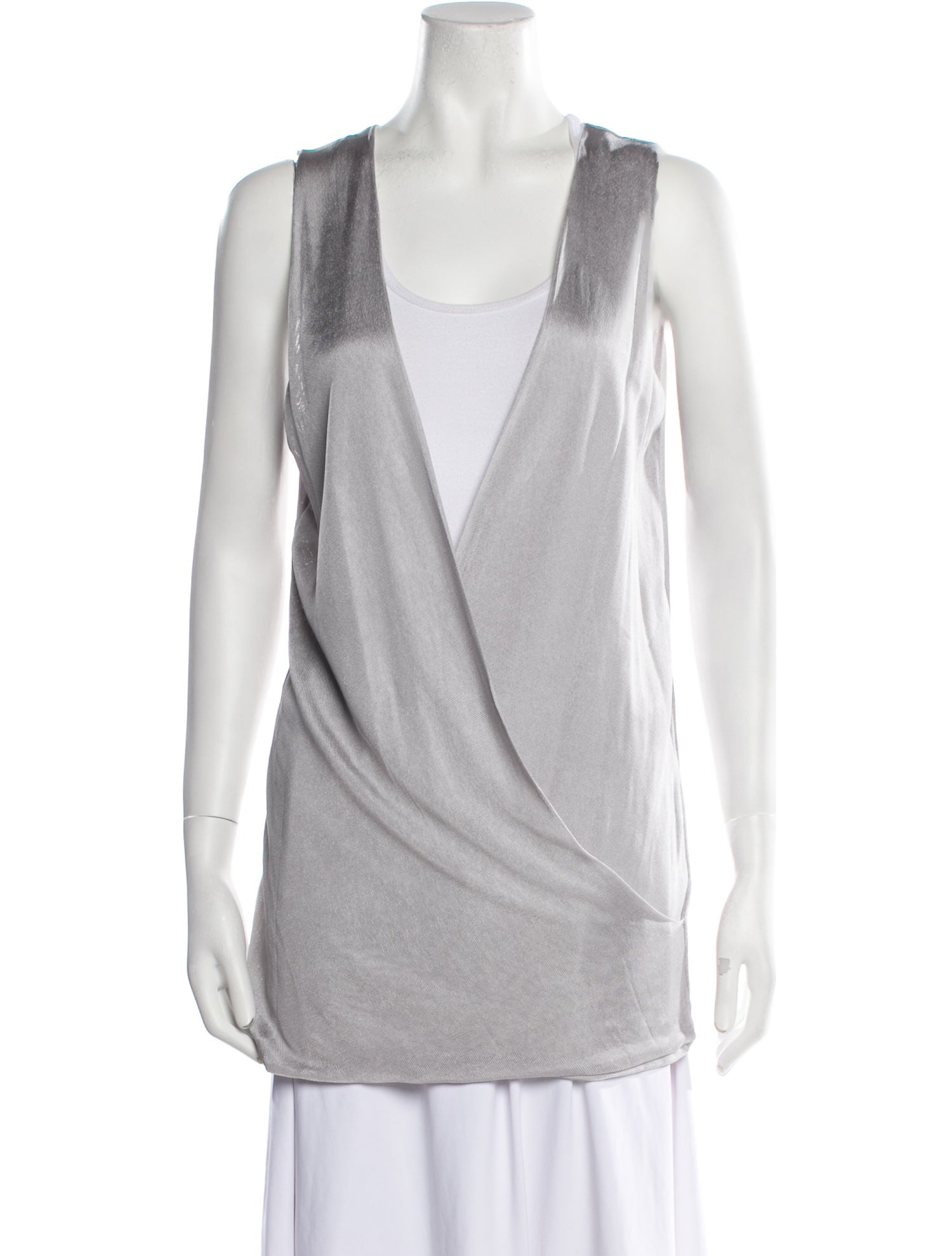 Alberta Ferretti Silk Open Front Tunic