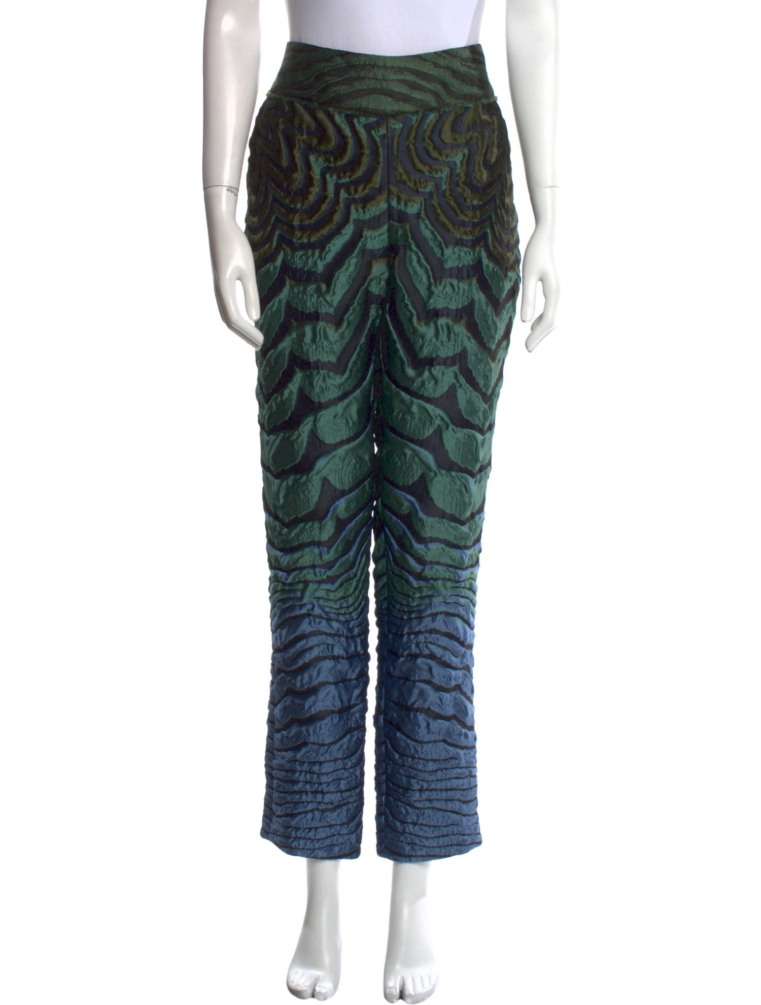 Alberta Ferretti Printed Straight Leg Pants