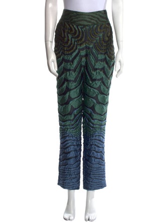Alberta Ferretti Printed Straight Leg Pants