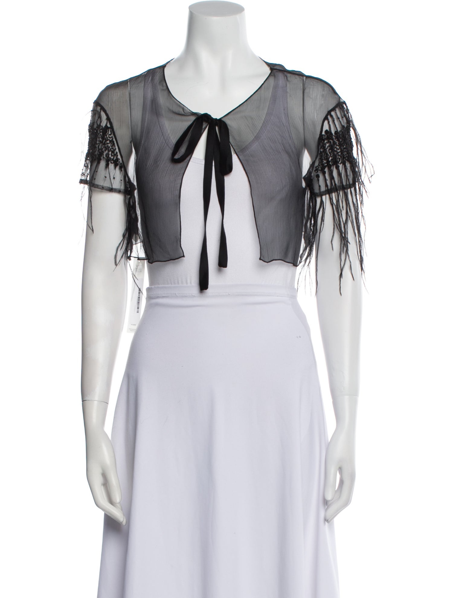 Alberta Ferretti Silk Bolero