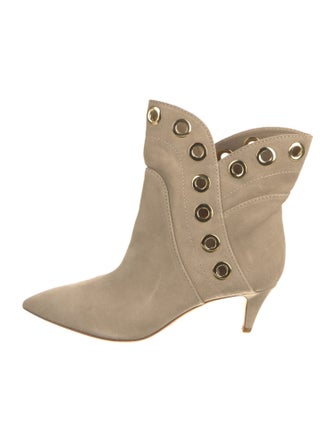 Alberta Ferretti Suede Lace-Up Boots