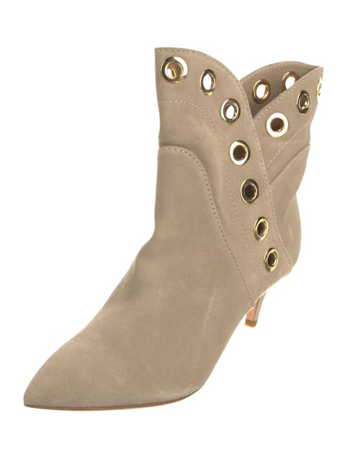 Alberta Ferretti Suede Lace-Up Boots