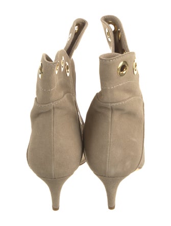 Alberta Ferretti Suede Lace-Up Boots