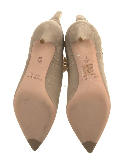 Alberta Ferretti Suede Lace-Up Boots