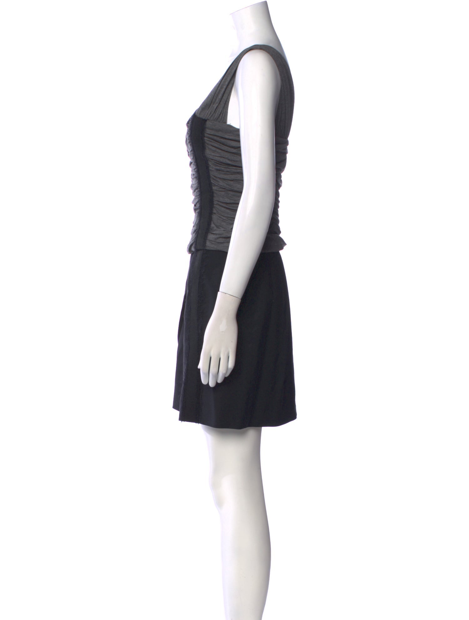 Alberta Ferretti Square Neckline Mini Dress