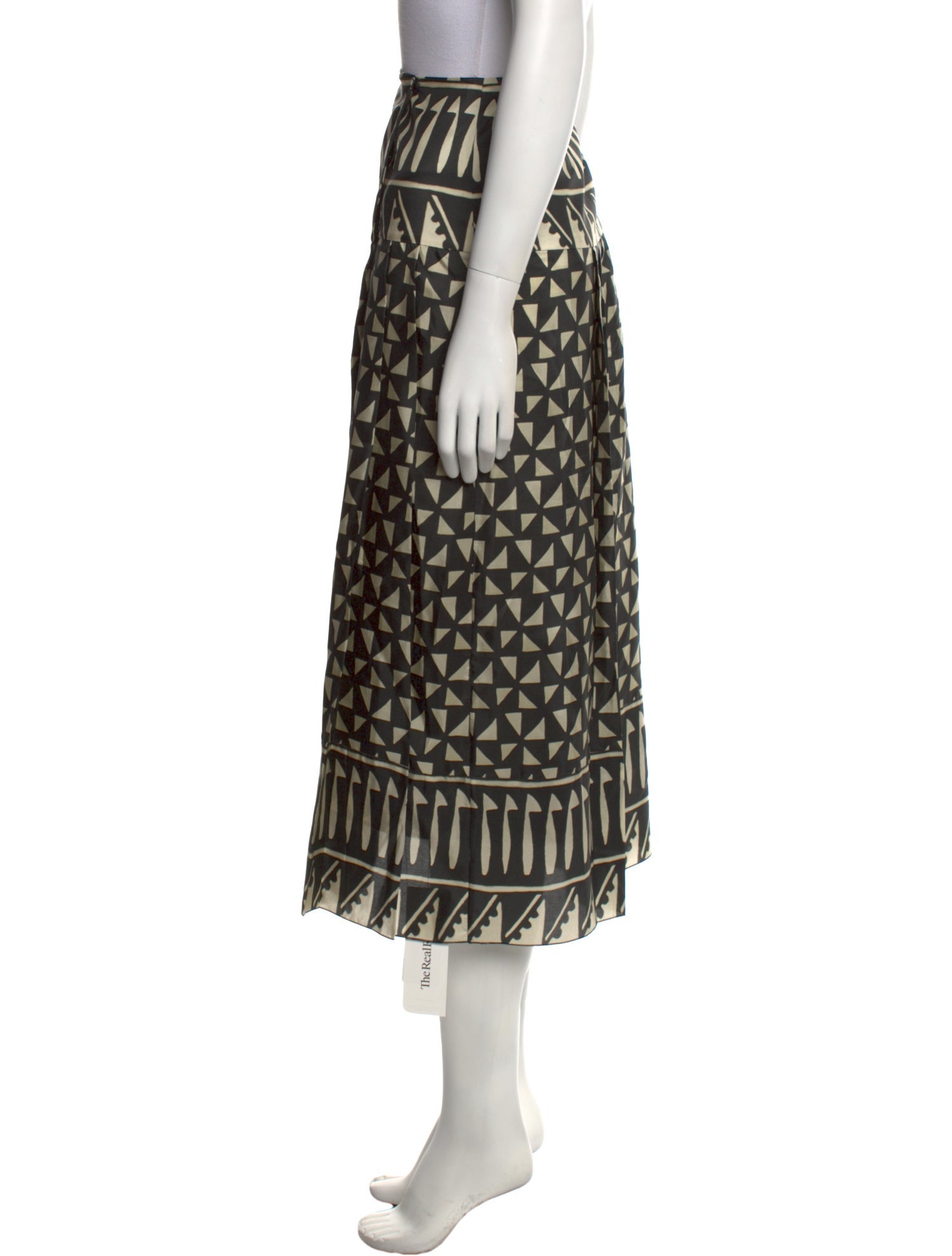 Alberta Ferretti Silk Midi Length Skirt