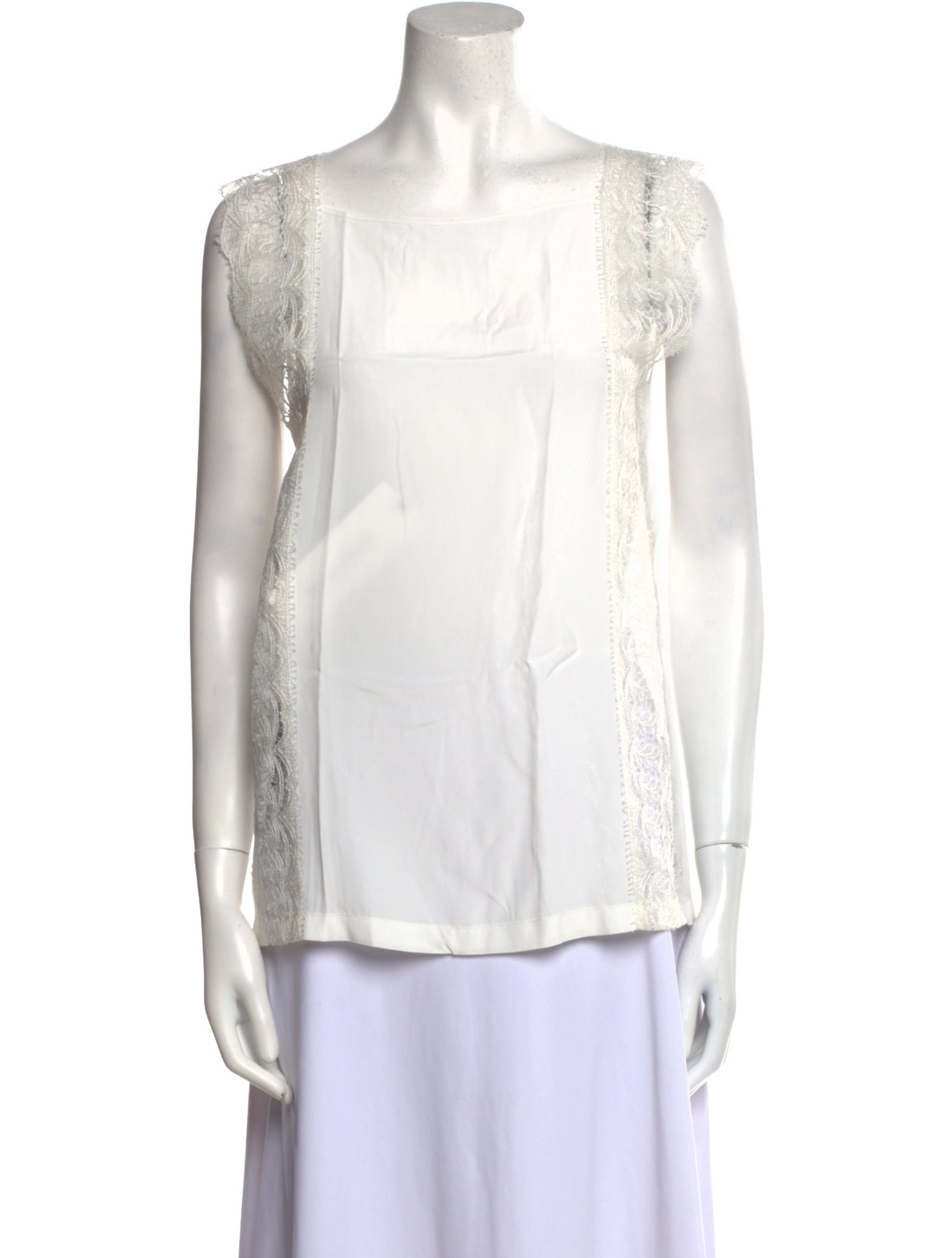 Alberta Ferretti Square Neckline Sleeveless Top w/ Tags