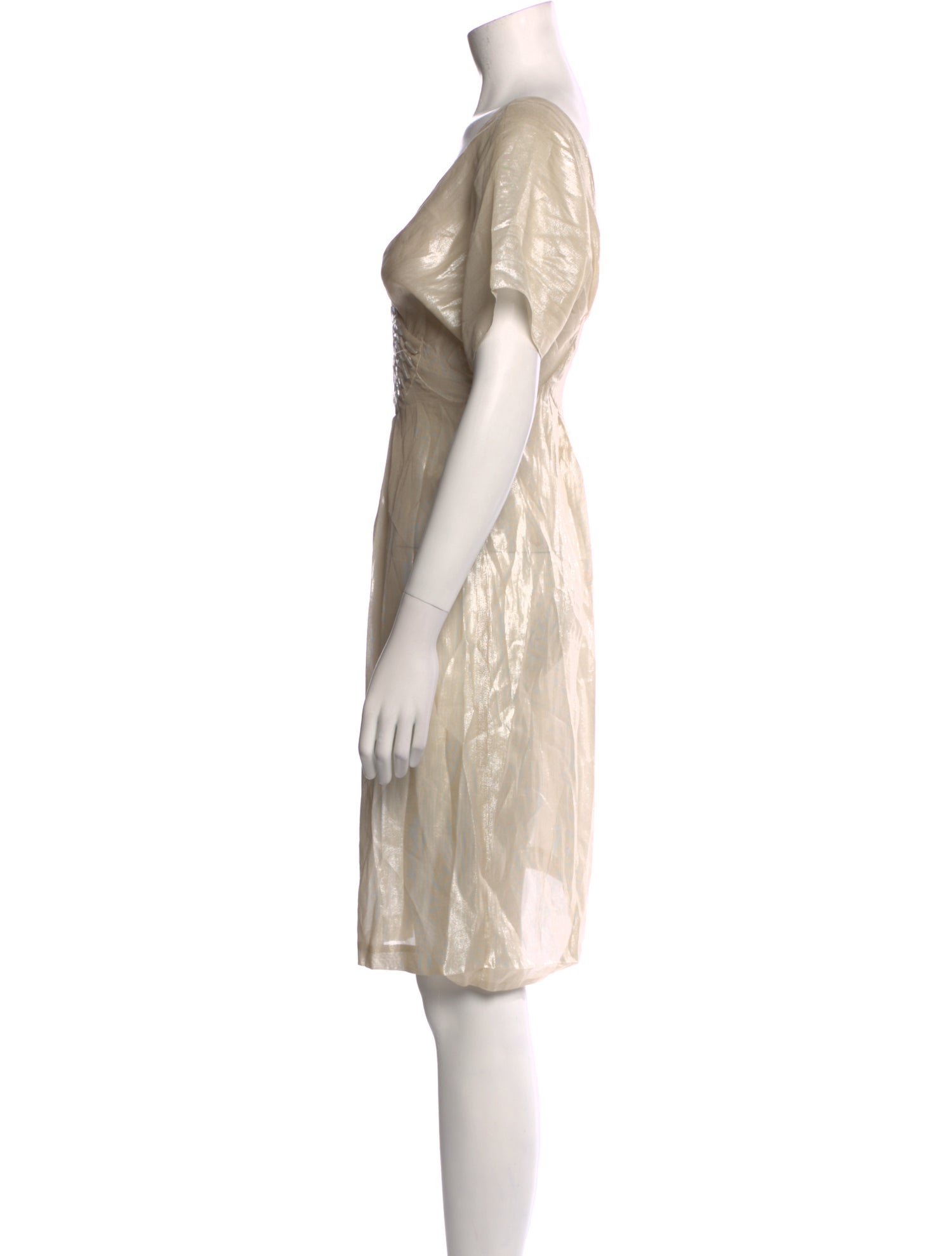 Alberta Ferretti Silk Knee-Length Dress