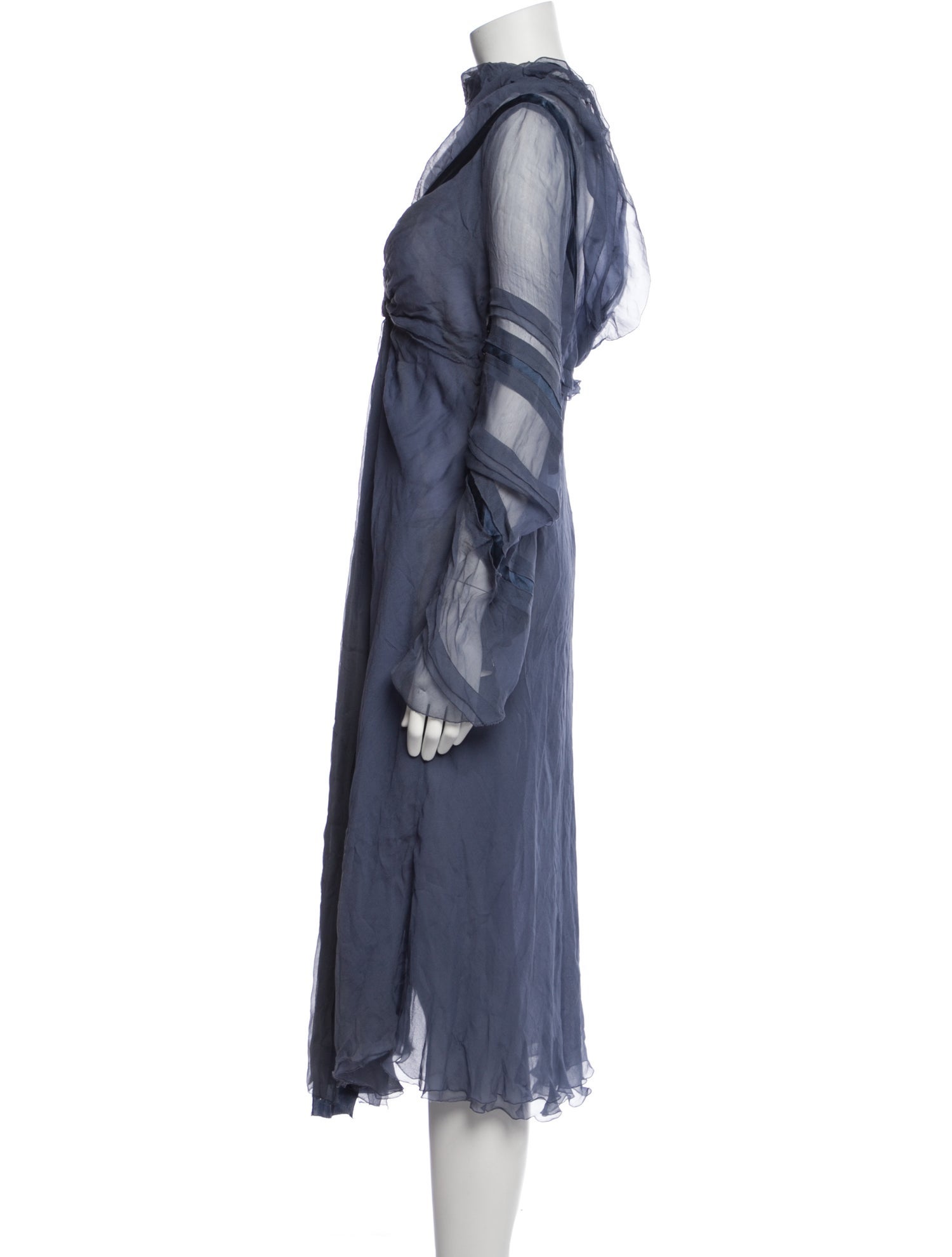 Alberta Ferretti Silk Midi Length Dress