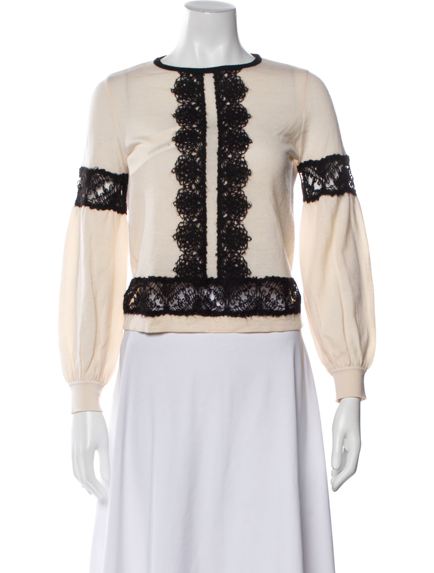 Alberta Ferretti Virgin Wool Crew Neck Sweater