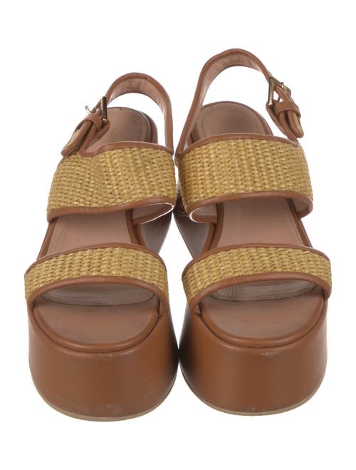 Alberta Ferretti Leather Slingback Sandals