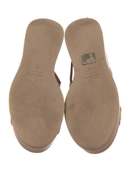 Alberta Ferretti Leather Slingback Sandals